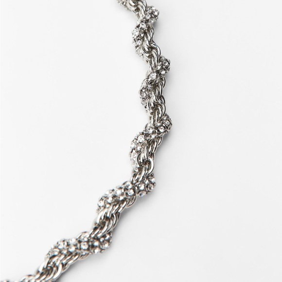 Zara rhinestone chain belt main image 4